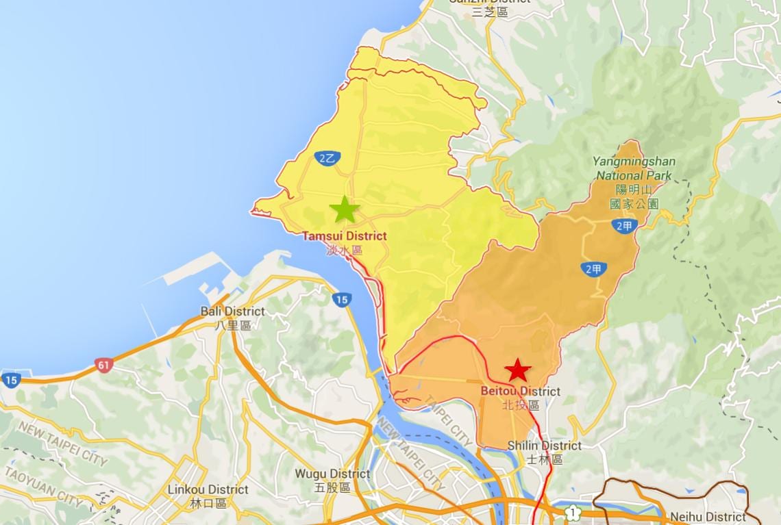 வரைபடம் tamsui
