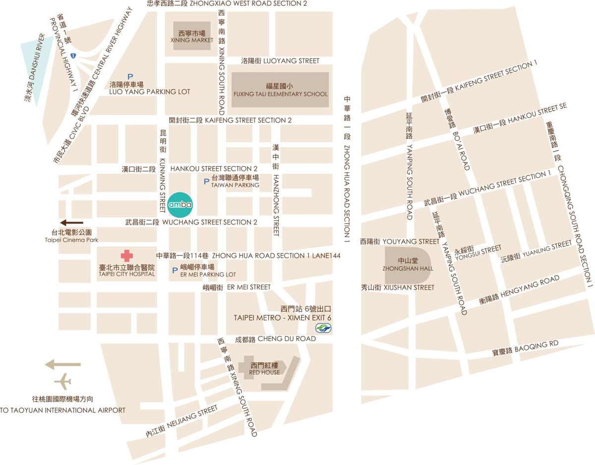 தைப்பே ximending வரைபடம்
