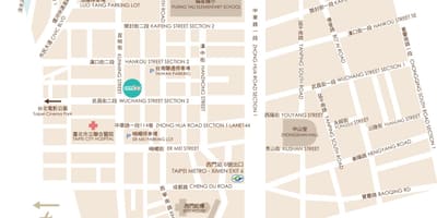 தைப்பே Ximending வரைபடம்